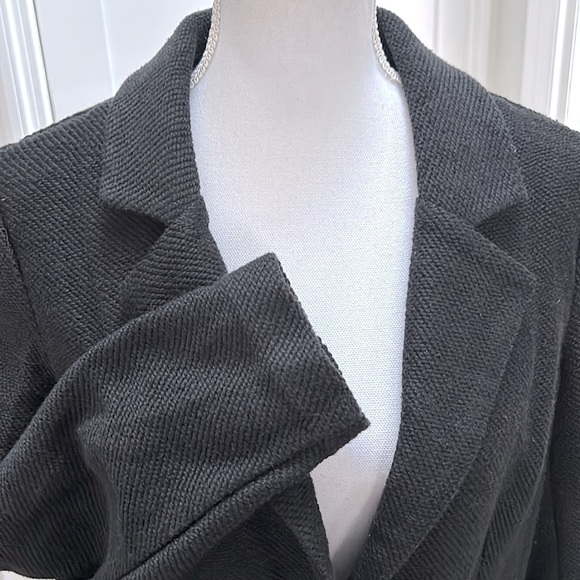 Anthropologie Sanctuary Womens Black Oversized Cotton Blend Boyfriend Blazer S - Picture 5 of 14